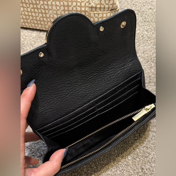 Vintage Tory Burch Logo Wallet Clutch Leather - Picture 6 of 7